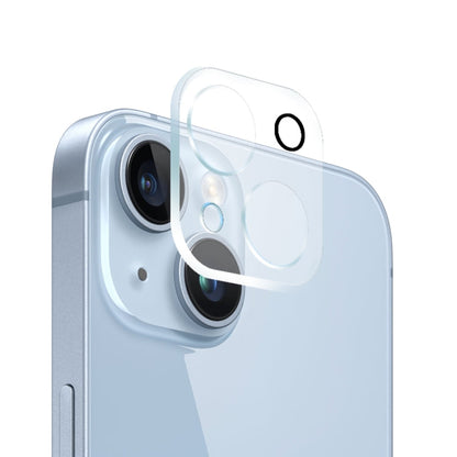 For iPhone 14 Plus NORTHJO 3 in 1 TPU Phone Case with Screen Film and Lens Film(Clear)