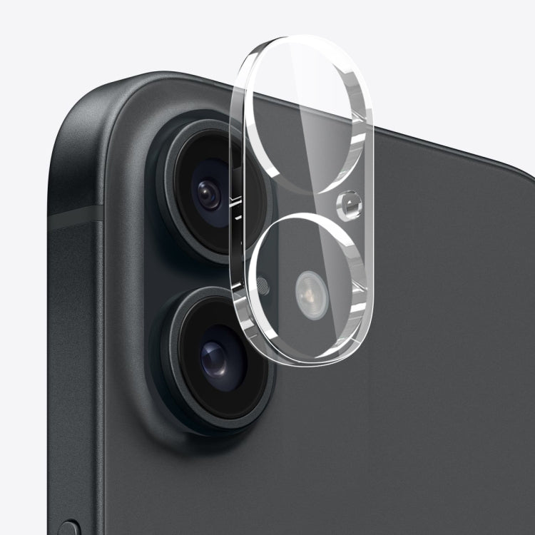Pour iPhone 16 NORTHJO Étui de téléphone 3 en 1 en TPU avec film de protection d'écran et film de protection d'objectif (Transparent)