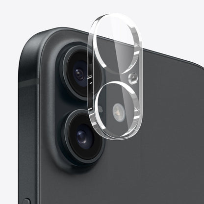 Pour iPhone 16 NORTHJO Étui de téléphone 3 en 1 en TPU avec film de protection d'écran et film de protection d'objectif (Transparent)