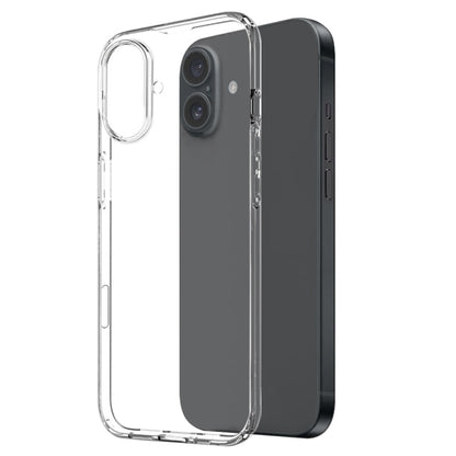For iPhone 16 Plus NORTHJO 3 in 1 TPU Phone Case with Screen Film and Lens Film(Clear)