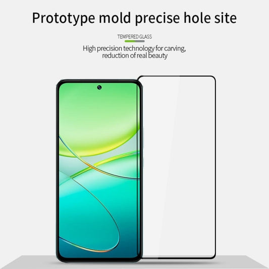 For vivo T3 MOFI 9H 2.5D Full Screen Tempered Glass Film(Black)