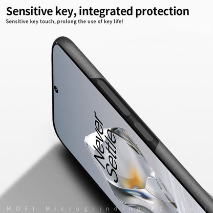For OnePlus 12 MOFI Fandun Series Frosted PC Ultra-thin All-inclusive Phone Case(Gray)
