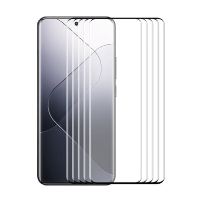 Pour Xiaomi 14 Pro 5pcs ENKAY Hat-Prince Film en verre trempé à colle intégrale avec courbure thermique