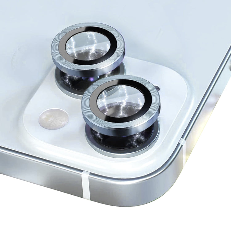 For iPhone 15 / 15 Plus NORTHJO Camera Lens Protector Tempered Glass CD Vein Metal Ring Film(Blue)