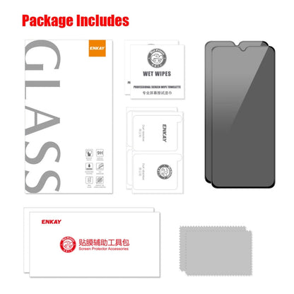 For Samsung Galaxy A24 4G 2pcs ENKAY Hat-Prince 28 Degree Anti-peeping Privacy Tempered Glass Film