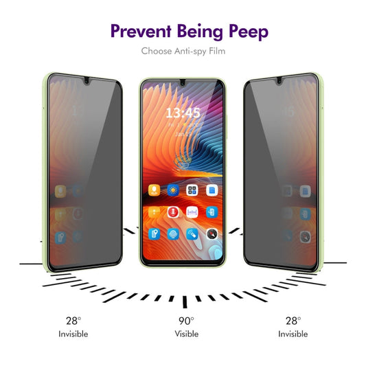 For Samsung Galaxy A06 4G 2pcs ENKAY Hat-Prince 28 Degree Anti-peeping Privacy Tempered Glass Film