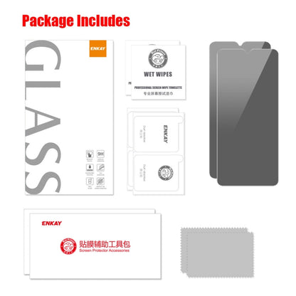 Pour Samsung Galaxy A24 4G 2pcs ENKAY Hat-Prince Film de protection d'écran en verre trempé anti-espion 28 degrés