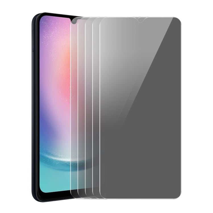 For Samsung Galaxy A24 4G 5pcs ENKAY Hat-Prince 28 Degree Anti-peeping Privacy Tempered Glass Film