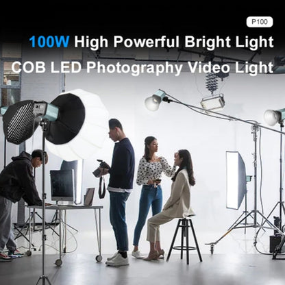 VLOGLITE P100 Professional Photography Video Fill Light 100W High Powerful Bright COB LED Light, Plug:EU Plug