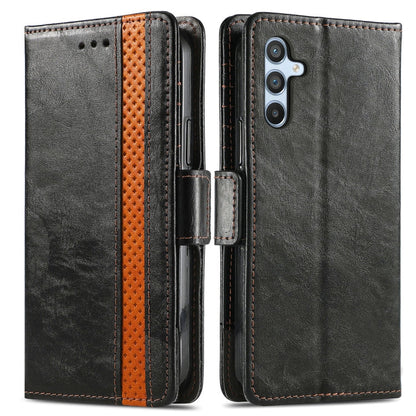 Pour Samsung Galaxy A36 5G Étui en cuir avec double boucle magnétique et épissure Neo (Noir)