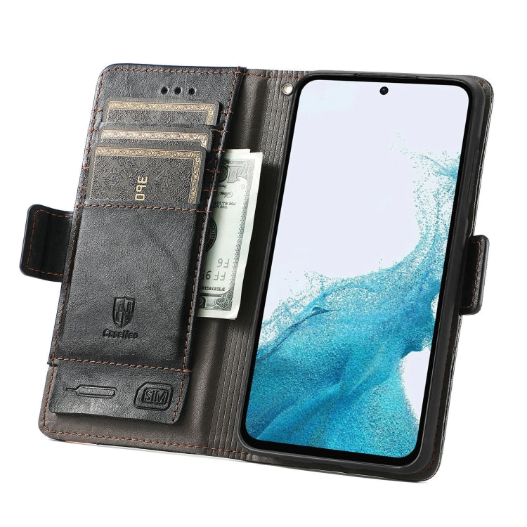 Pour Samsung Galaxy A36 5G Étui en cuir avec double boucle magnétique et épissure Neo (Noir)
