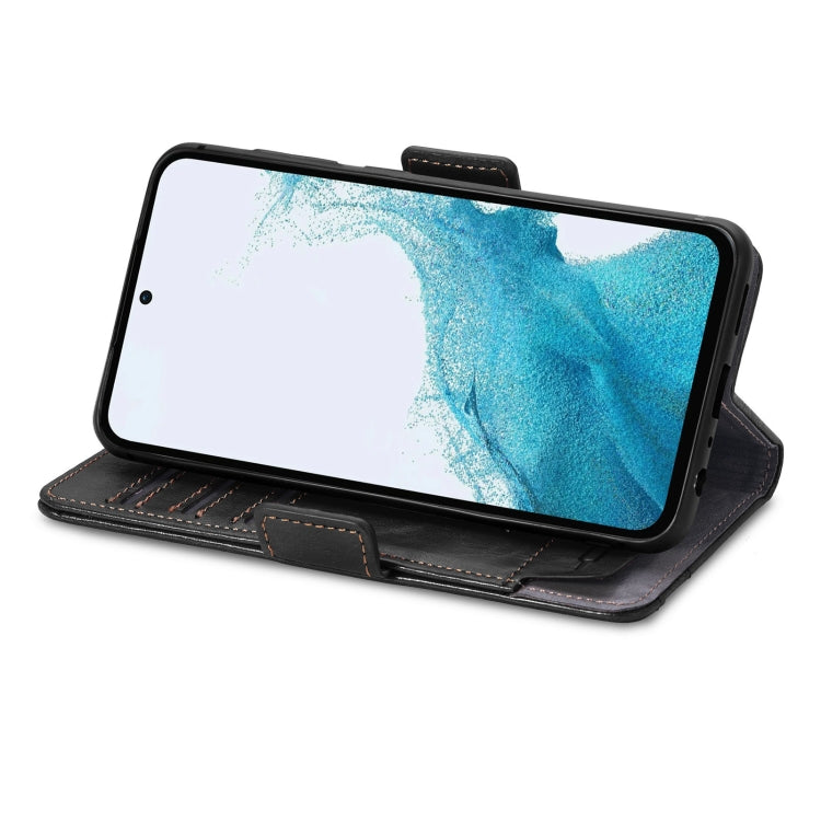 Pour Samsung Galaxy A36 5G Étui en cuir avec double boucle magnétique et épissure Neo (Noir)