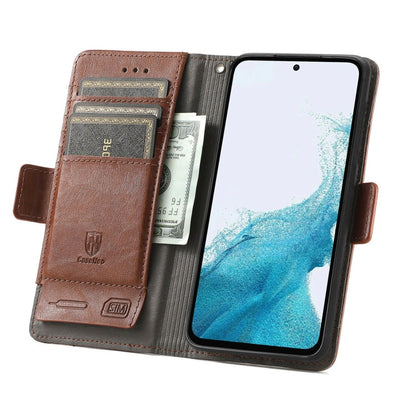 Pour étui Samsung Galaxy A36 5GCoque de téléphone en cuir à double boucle magnétique Splicing Neo (marron)