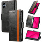 For Samsung Galaxy A06 4G CaseNeo Splicing Dual Magnetic Buckle Leather Phone Case(Black)