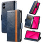 For Samsung Galaxy A06 4G CaseNeo Splicing Dual Magnetic Buckle Leather Phone Case(Blue)
