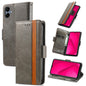 For Samsung Galaxy A06 4G CaseNeo Splicing Dual Magnetic Buckle Leather Phone Case(Gray)