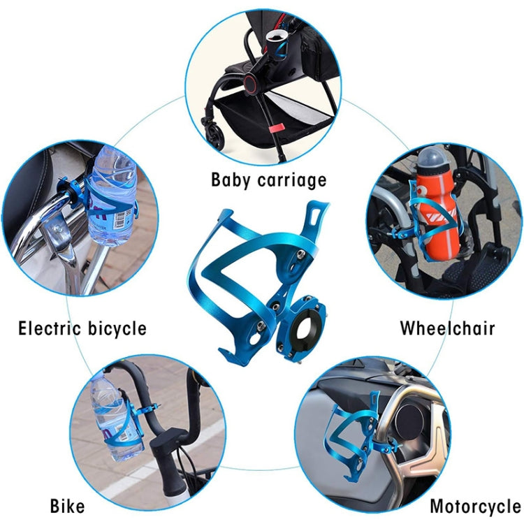 With Rotation Base JUNSUNMAY Bike Cup Holder Cages Bicycle Water Bottle Aluminum Alloy Bracket(Silver)