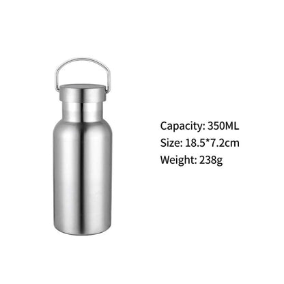 JUNSUNMAY Bouteille isotherme en acier inoxydable 304 à large ouverture, capacité : 350 ml