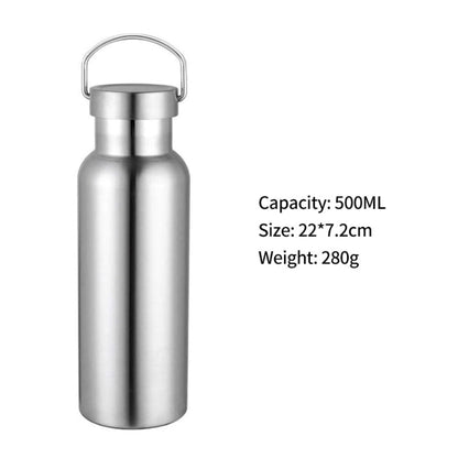 JUNSUNMAY Bouteille isotherme en acier inoxydable 304 à large ouverture, capacité : 500 ml