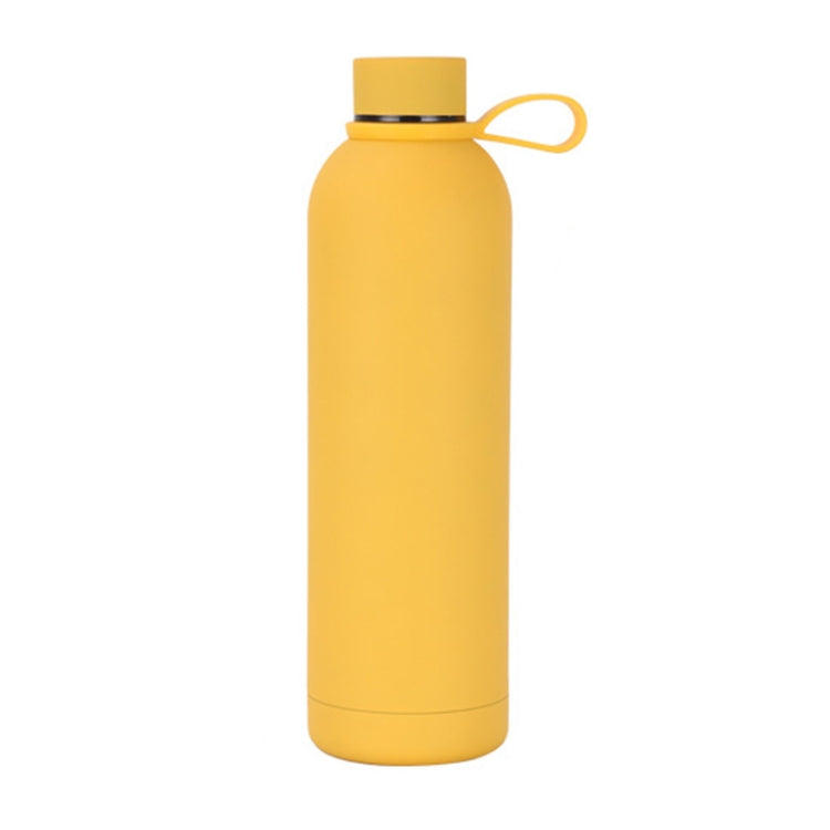 JUNSUNMAY Candy Colored Coating 304 Stainless Steel Water Vacuum Bottle, Capacity:500ml(Yellow)