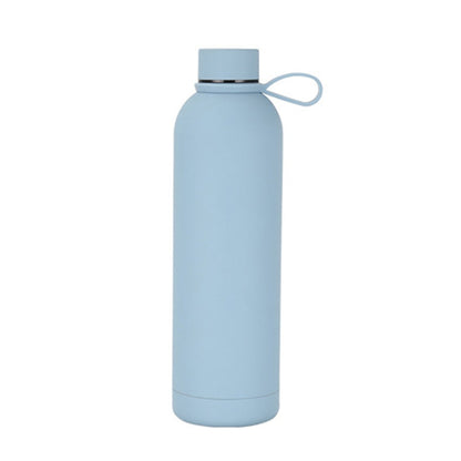 JUNSUNMAY Candy Colored Coating 304 Stainless Steel Water Vacuum Bottle, Capacity:750ml(Light Blue)