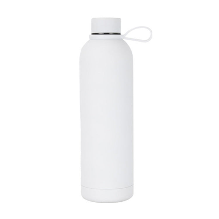 JUNSUNMAY Candy Colored Coating 304 Stainless Steel Water Vacuum Bottle, Capacity:1000ml(White)