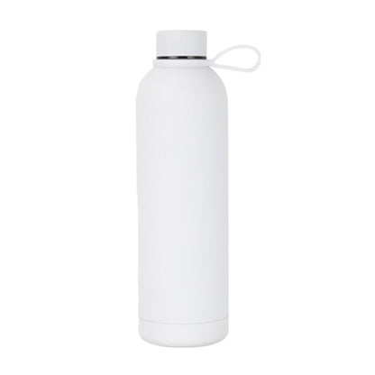 JUNSUNMAY Candy Colored Coating 304 Stainless Steel Water Vacuum Bottle, Capacity:1000ml(White)