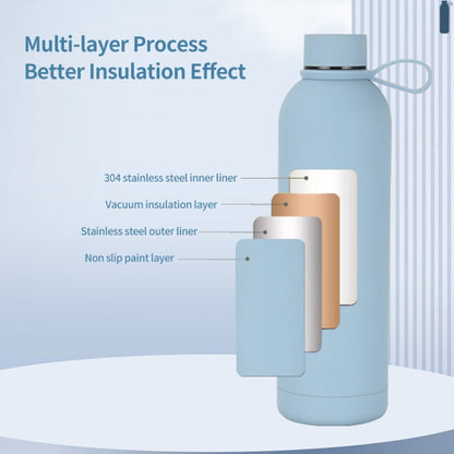 Bouteille thermos en acier inoxydable 304 de couleur bonbon JUNSUNMAY, capacité : 750 ml (bleu foncé)