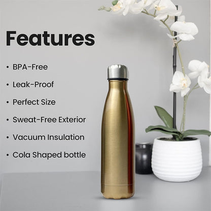 JUNSUNMAY 304 Stainless Steel Double-layer Vacuum Insulated Water Bottle, Capacity:350ml(Red)