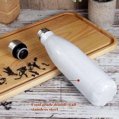 JUNSUNMAY 304 Stainless Steel Double-layer Vacuum Insulated Water Bottle, Capacity:750ml(Blue)