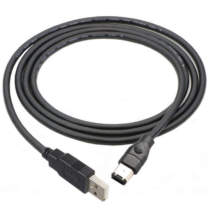 JUNSUNMAY Firewire IEEE 1394 6 Pin Male to USB 2.0 Male Adaptor Convertor Cable Cord, Length:3m