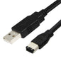 Câble adaptateur convertisseur JUNSUNMAY Firewire IEEE 1394 6 broches mâle vers USB 2.0 mâle, longueur : 4,5 m