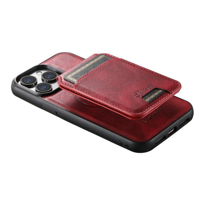 Pour iPhone 14 Suteni H15 MagSafe Coque arrière de téléphone en cuir huilé détachable (rouge)