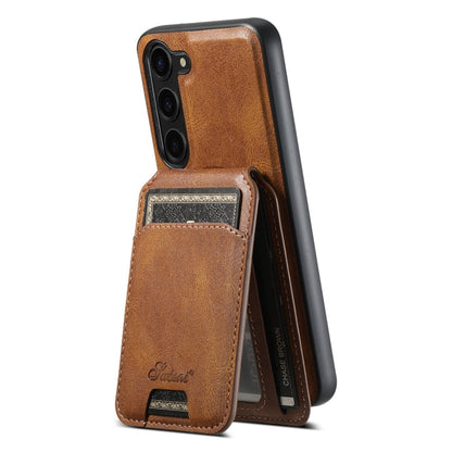 Pour Samsung Galaxy S23+ 5G Étui de téléphone à rabat amovible en cuir huilé Suteni H15 (noir)