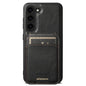 Pour Samsung Galaxy S23+ 5G Étui de téléphone à rabat amovible en cuir huilé Suteni H15 (noir)