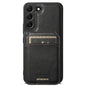 Pour Samsung Galaxy S22+ 5G Étui de téléphone portefeuille détachable en cuir huilé Suteni H15 (noir)