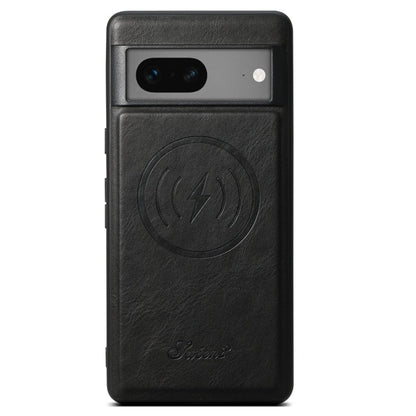 For Google Pixel 8 Suteni H15 Oil Eax Leather Detachable Wallet Back Phone Case(Black)