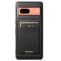 For Google Pixel 7a Suteni H15 Oil Eax Leather Detachable Wallet Back Phone Case(Black)