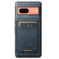 For Google Pixel 7a Suteni H15 Oil Eax Leather Detachable Wallet Back Phone Case(Blue)