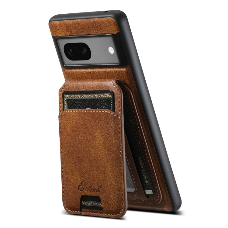 For Google Pixel 7 Suteni H15 Oil Eax Leather Detachable Wallet Back Phone Case(Red)