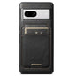 For Google Pixel 8a Suteni H15 Oil Eax Leather Detachable Wallet Back Phone Case(Black)
