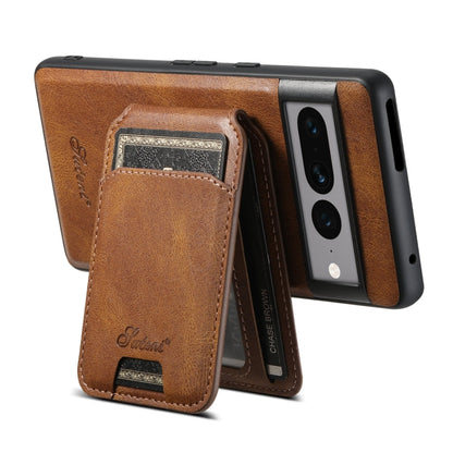 Pour Google Pixel 8a Suteni H15 Huile Eax Étui de téléphone à dos portefeuille détachable en cuir (rouge)