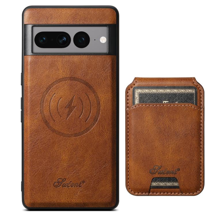 For Google Pixel 10 Pro XL Suteni H15 Oil Eax Leather Detachable Wallet Back Phone Case(Brown)