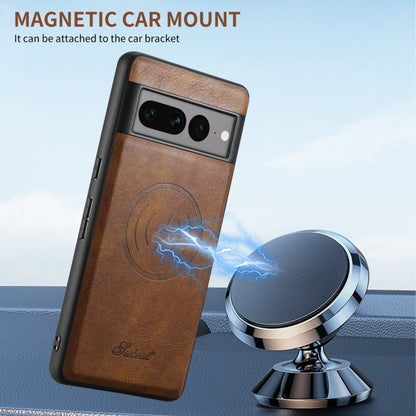 For Google Pixel 7 Pro Suteni H15 Oil Eax Leather Detachable Wallet Back Phone Case(Red)