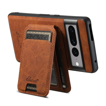 Pour Google Pixel 8 Pro Étui en Cuir Texture Litchi Amovible H16 Suteni (Kaki)
