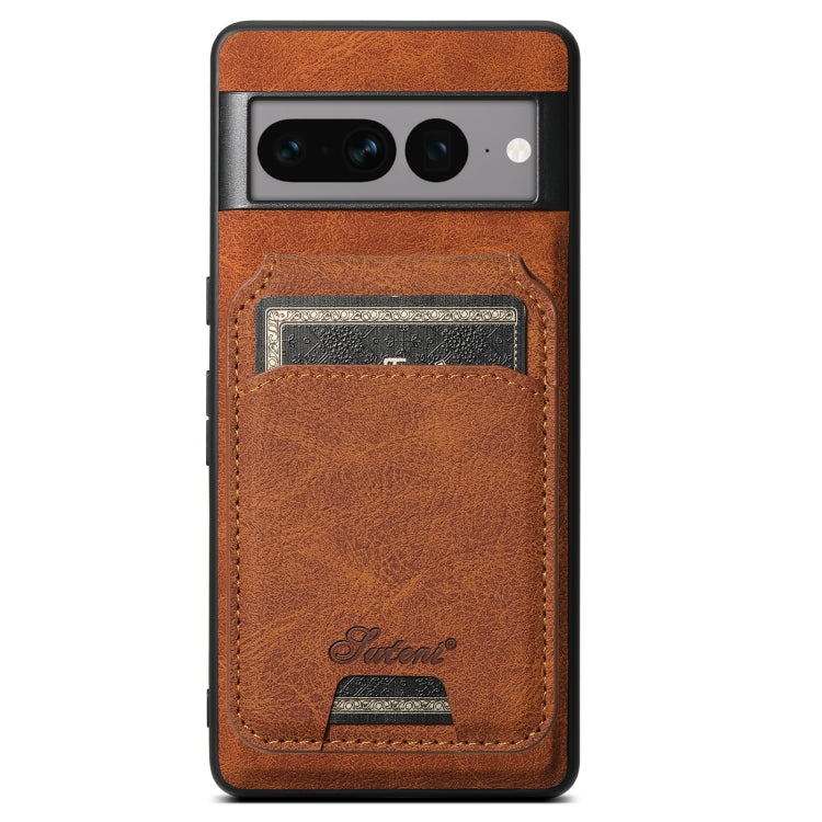 Pour Google Pixel 8 Pro Étui en Cuir Texture Litchi Amovible H16 Suteni (Kaki)