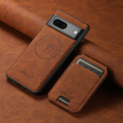 For Google Pixel 7 Suteni H16 Litchi Texture Leather Detachable Wallet Back Phone Case(Blue)