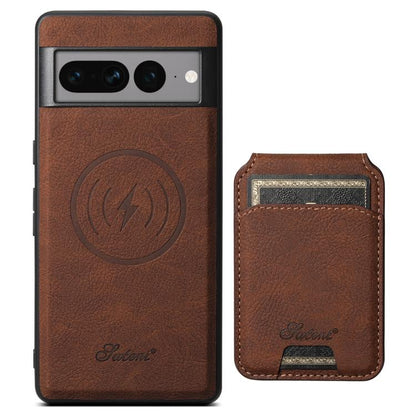 For Google Pixel 10 Pro XL Suteni H16 Litchi Texture Leather Detachable Wallet Back Phone Case(Brown)