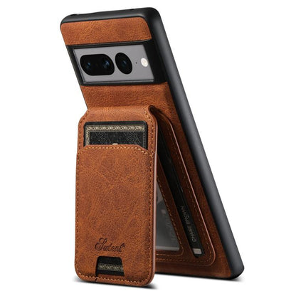 For Google Pixel 10 Pro XL Suteni H16 Litchi Texture Leather Detachable Wallet Back Phone Case(Brown)