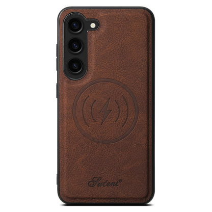 For Samsung Galaxy S24 5G Suteni H16 Litchi Texture Leather Detachable Wallet Back Phone Case(Brown)